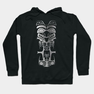 Tribal Totem, Silver Grey Hoodie